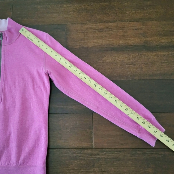 Tommy Bahama Womens Pink Half Zip Pullover Sweatshirt Size S Mock Neck Midweight - Picture 7 of 7